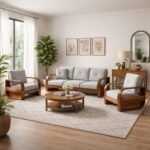 Aarav Luxe Handcrafted Sheesham Wood Single Seater Sofa