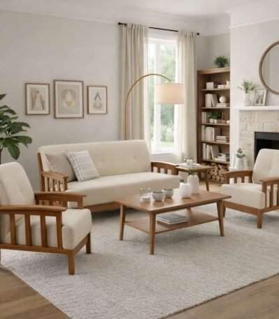 3+1+1 sheesham wood sofa