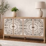 Novacraft Handcarved Sheesham Wood Console Table