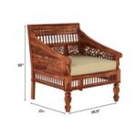 handcarved wooden sofa set in solid sheesham wood