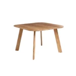 Elmbrook | Solid Acacia Wood Dining Table with Splayed Legs & Rounded Corners in Natural Finish – Wooden Slice - Image 2