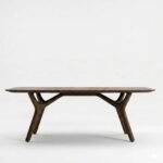 Branchline | Solid Wood 6 Seater Dining Table with Sculptural Branch Legs in Brown Finish – Wooden Slice - Image 2