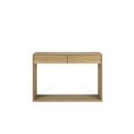 Aldren | Solid Oak Wood Console Table with 2 Drawers in Natural Finish – Wooden Slice - Image 6
