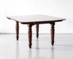 Oakspire Vale | Solid Teak Wood Rectangular Dining Table with Turned Legs and Polished Natural Finish – Wooden Slice - Image 2