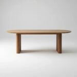 Solvane | Solid Wood 6 Seater Oval Dining Table with Rounded Edges and Sculptural Legs in Natural Honey Finish – Wooden Slice - Image 2