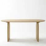 Orelvyn | Solid Wood 6 Seater Oval Dining Table with Curved Legs in Natural Finish – Wooden Slice - Image 3
