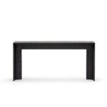 Norevia | Solid Oak Wood Console Table with Minimal Waterfall Frame in Black Finish – Wooden Slice - Image 5