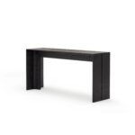 Norevia | Solid Oak Wood Console Table with Minimal Waterfall Frame in Black Finish – Wooden Slice - Image 4