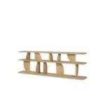 Avelune | Solid Oak Wood Console Table with Sculptural Curved Shelves in Natural Finish – Wooden Slice - Image 4