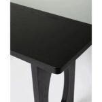 Zarvello | Solid Sheesham Wood Console Table with Oval Cut-Out Legs in Black Finish – Wooden Slice - Image 2