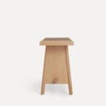 Tavero | Solid Oak Wood Console Table with Trestle Base in White Oak Finish – Wooden Slice - Image 3