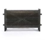 Kavranth | Solid Mango Wood Storage Trunk with Intricate Geometric Carvings & Soft-Close Lid in Black Matte Finish – Wooden Slice - Image 6