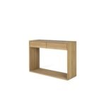 Aldren | Solid Oak Wood Console Table with 2 Drawers in Natural Finish – Wooden Slice - Image 5