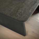 Slatepier | Solid Mango Wood 6 Seater Dining Table with Rounded Rectangular Top and Sculptural Panel Legs in Bleach Grey Finish – Wooden Slice - Image 3