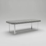 Veylora | Bone Inlay 6 Seater Dining Table with Rounded Rectangular Top in Black & White Finish – Wooden Slice - Image 2
