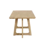 Treston | Solid Wood 6 Seater Dining Table with A-Frame Trestle Base in Natural Finish – Wooden Slice - Image 3