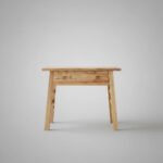 Rovelle | Exotic Wood Console Table with 1 Large Drawer & Tapered Legs in Natural Finish – Wooden Slice - Image 3