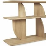 Avelune | Solid Oak Wood Console Table with Sculptural Curved Shelves in Natural Finish – Wooden Slice - Image 5