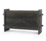 Kavranth | Solid Mango Wood Storage Trunk with Intricate Geometric Carvings & Soft-Close Lid in Black Matte Finish – Wooden Slice - Image 5