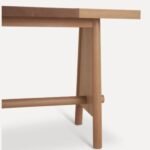 Tavero | Solid Oak Wood Console Table with Trestle Base in White Oak Finish – Wooden Slice - Image 4