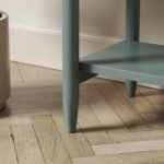 Sylmora | Solid Wood Console Table with Two Drawers, Scalloped Apron & Open Lower Shelf in Olive Green Finish – Wooden Slice - Image 3