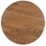 Orbelle | Solid Wood Round Dining Table with Stacked Sphere Pedestal in Natural Finish – Wooden Slice - Image 4