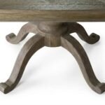 Aldercrest | Solid Wood Square Dining Table with Curved Cabriole Pedestal in Natural Oak-Tone Finish – Wooden Slice - Image 4