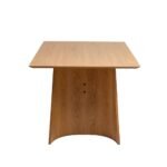 Sorell | Solid Wood 6 Seater Dining Table with Sculptural Curved Panel Legs in Natural Finish – Wooden Slice - Image 4