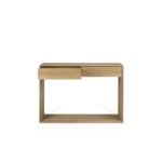 Aldren | Solid Oak Wood Console Table with 2 Drawers in Natural Finish – Wooden Slice - Image 4