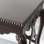 Scrollhaven | Rosewood Rectangular Dining Table with Ornate Floral Carvings and Cabriole Legs in Natural Gold Finish – Wooden Slice - Image 4