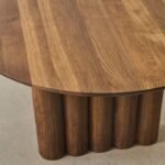 Solvane | Solid Wood 6 Seater Oval Dining Table with Rounded Edges and Sculptural Legs in Natural Honey Finish – Wooden Slice - Image 5
