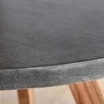 Zenvora | Solid Wood 6 Seater Round Dining Table with Sculpted Angled Legs in Natural Finish – Wooden Slice - Image 4