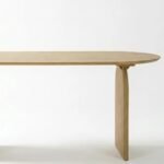 Orelvyn | Solid Wood 6 Seater Oval Dining Table with Curved Legs in Natural Finish – Wooden Slice - Image 4