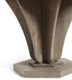 Elysian Solid Mango Wood Pedestal 6 Seater Dining Table in Burnt Oak Finish – Wooden Slice - Image 4