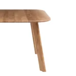 Elmbrook | Solid Acacia Wood Dining Table with Splayed Legs & Rounded Corners in Natural Finish – Wooden Slice - Image 5
