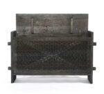 Kavranth | Solid Mango Wood Storage Trunk with Intricate Geometric Carvings & Soft-Close Lid in Black Matte Finish – Wooden Slice - Image 4