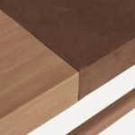 Tavero | Solid Oak Wood Console Table with Trestle Base in White Oak Finish – Wooden Slice - Image 5