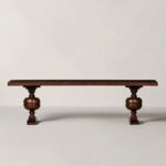 Dovaryn | Solid Wood Console Table with Turned Baluster Legs in Brown Finish – Wooden Slice - Image 3