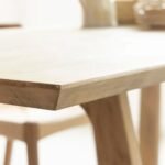 Treston | Solid Wood 6 Seater Dining Table with A-Frame Trestle Base in Natural Finish – Wooden Slice - Image 5