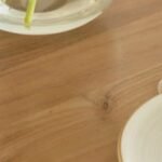 Elmbrook | Solid Acacia Wood Dining Table with Splayed Legs & Rounded Corners in Natural Finish – Wooden Slice - Image 4