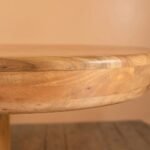 Solstice | Solid Wood Oval Dining Table with Sculptural Pedestal Base in Natural Finish – Wooden Slice - Image 5