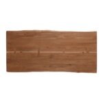 Ironstride | Solid Wood 6 Seater Dining Table with Angled Black Metal Legs in Natural Finish – Wooden Slice - Image 5