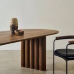 Solvane | Solid Wood 6 Seater Oval Dining Table with Rounded Edges and Sculptural Legs in Natural Honey Finish – Wooden Slice - Image 4