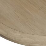 Thalvique | Solid Wood Round Dining Table with Sculpted Pedestal Base in Weathered Oak Finish – Wooden Slice - Image 5