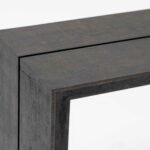 Norevia | Solid Oak Wood Console Table with Minimal Waterfall Frame in Black Finish – Wooden Slice - Image 2