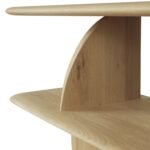 Avelune | Solid Oak Wood Console Table with Sculptural Curved Shelves in Natural Finish – Wooden Slice - Image 3