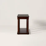 Bramwick | Solid Wood Console Table with Classic Column Legs & Lower Shelf in Rich Brown Finish – Wooden Slice - Image 5