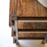 Tashvian | Solid Mango Wood Console Table with Three Open Shelves & Traditional Joinery Design in Natural Brown Finish – Wooden Slice - Image 5