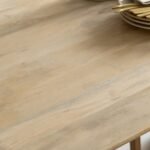 Treston | Solid Wood 6 Seater Dining Table with A-Frame Trestle Base in Natural Finish – Wooden Slice - Image 6