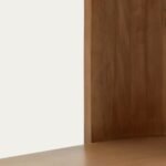 Virello | Solid Oak Wood Console Table with Fluted Curved Legs & Open Shelf in Natural Finish – Wooden Slice - Image 4